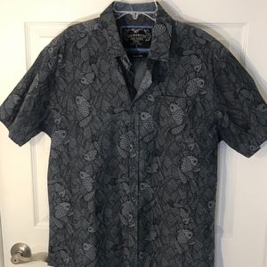 Koi fish button down